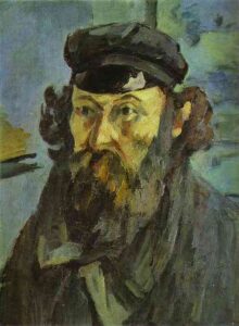 Self Portrait in a Casquette by Paul Cézanne, hand-painted oil painting reproduction
