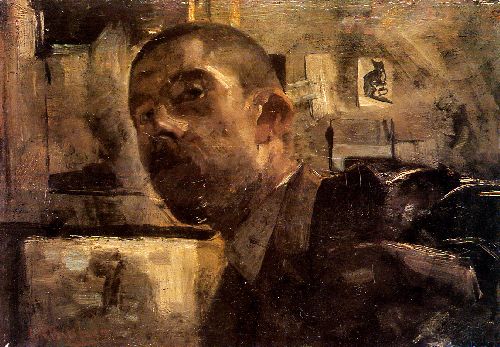 Self portrait by George Hendrik Breitner, hand-painted oil reproduction