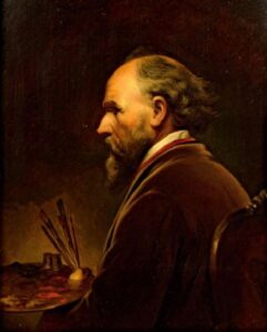 Self portrait c by Friedrich von Amerling, hand-painted oil painting reproduction