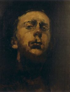 Selfportait with pince nez by George Hendrik Breitner, hand-painted oil painting reproduction