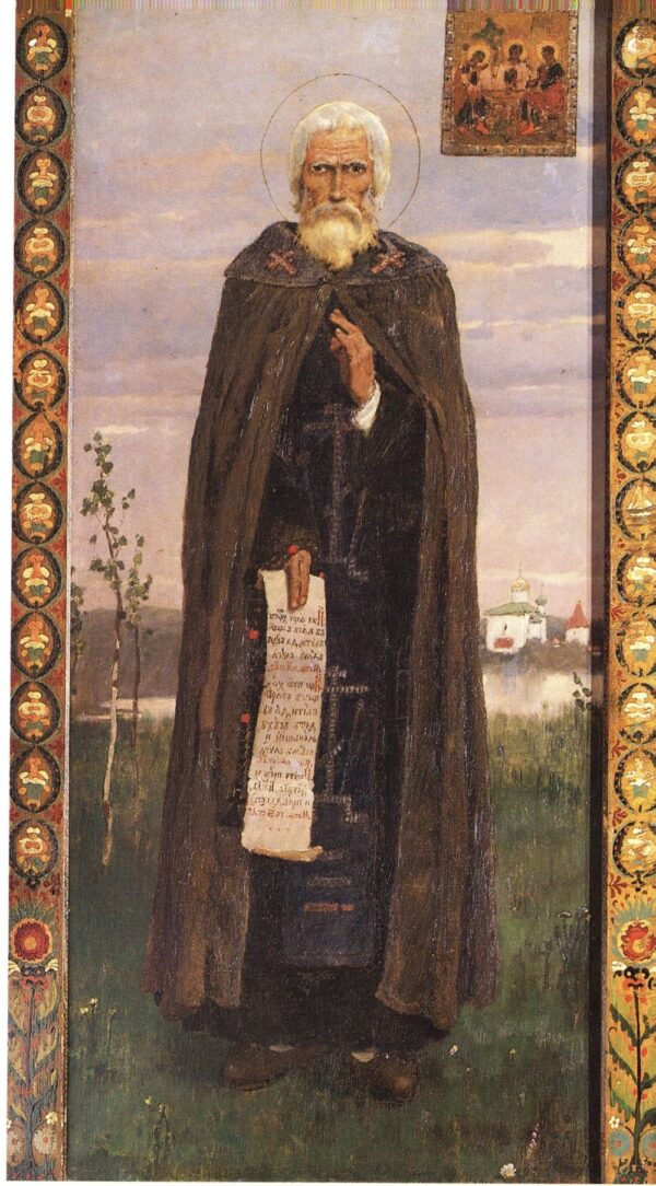 Sergius of Radonezh by Viktor Vasnetsov, hand-painted oil painting reproduction