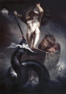 Thor Battering The Midgard Serpent by Henry Fuseli, hand-painted oil painting reproduction