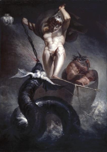 Thor Battering The Midgard Serpent by Henry Fuseli, hand-painted oil reproduction