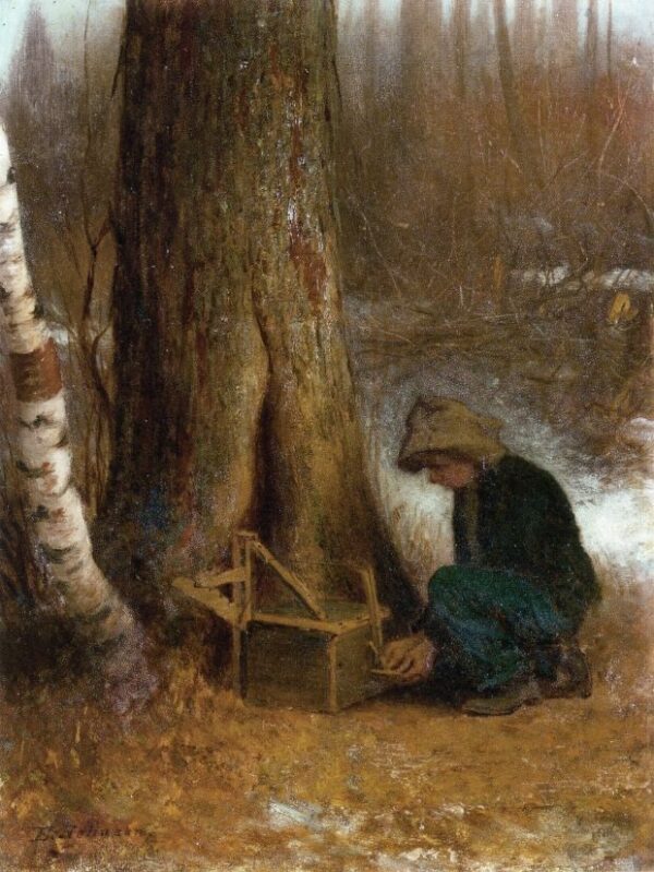 Setting the Trap by Eastman Johnson, hand-painted oil painting reproduction