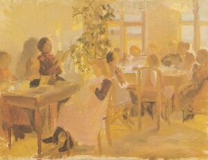 Sewing Class by Anna Ancher, hand-painted oil painting reproduction