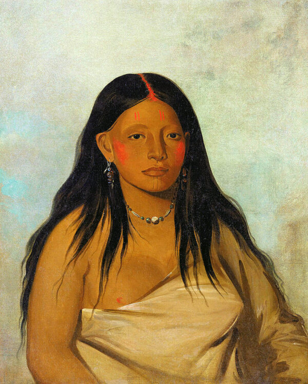She de ah, Wild Sage, a Wichita Woman by George Catlin, hand-painted oil painting reproduction