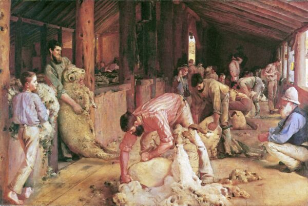 Shearing the Rams by Tom Roberts, hand-painted oil painting reproduction