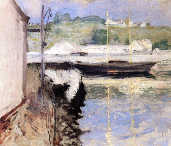 Sheds and Schooner, Gloucester by William Merritt Chase, hand-painted oil painting reproduction
