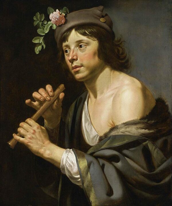 Shepherd Holding a Flute by Jan van Bijlert, hand-painted oil painting reproduction