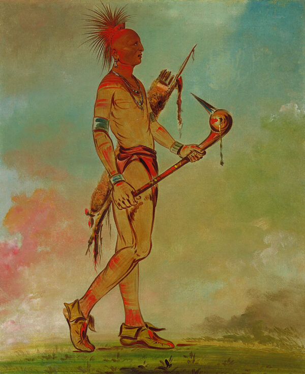 Shin ga was sa, Handsome Bird by George Catlin, hand-painted oil painting reproduction