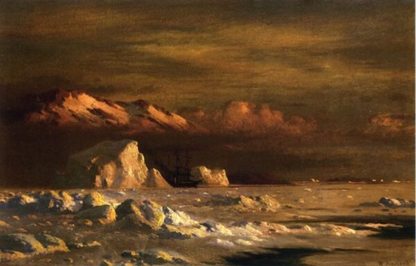 Ship and Icebergs by William Bradford, hand-painted oil painting reproduction