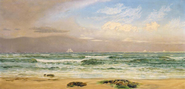 Shipping Off the Coast by John Brett, hand-painted oil painting reproduction