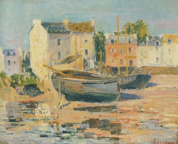 Ships at Port by Gustave Loiseau, hand-painted oil painting reproduction