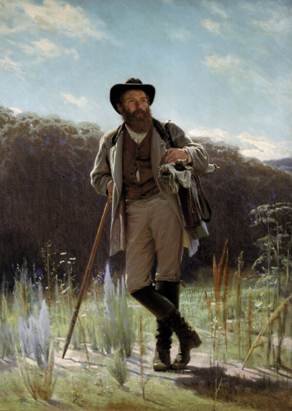 Portrait of the Painter Ivan Shishkin by Ivan Nikolaevich Kramskoy, hand-painted oil painting reproduction