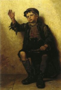 Shoe Shine Boy b by John G Brown, hand-painted oil painting reproduction