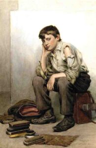 Shoe Shine Boy c by John G Brown, hand-painted oil painting reproduction