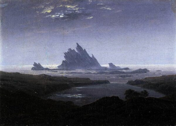Rocky Reef on the Sea Shore by Caspar David Friedrich, hand-painted oil painting reproduction