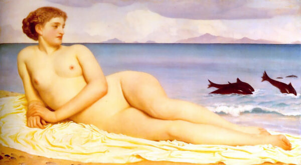 Actaea the Nymph of the Shore by Lord Frederick Leighton, hand-painted oil painting reproduction
