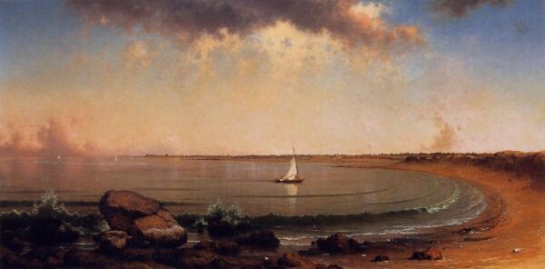 Shore Scene – Point Judith by Martin Johnson Heade, hand-painted oil painting reproduction