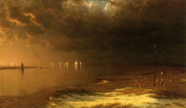 The Mouth of the Shrewsbury River by Sanford Robinson Gifford, hand-painted oil painting reproduction
