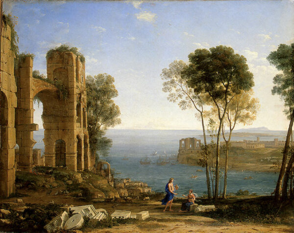 Coast View With Apollo And The Cumaean Siby by Claude Lorrain, hand-painted oil painting reproduction