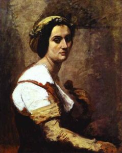Sibylle by Jean Baptiste Camille Corot, hand-painted oil painting reproduction