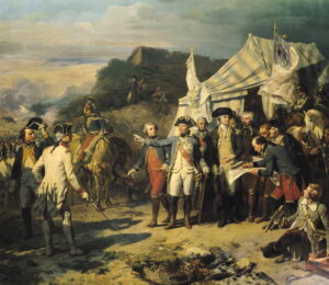 Siege of Yorktown 17th October 1781 1836 by Louis Charles Auguste Coude, hand-painted oil painting reproduction