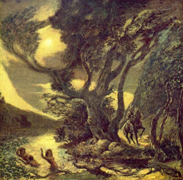Siegfried and the Rhine Maidens by Albert Pinkham Ryder, hand-painted oil painting reproduction