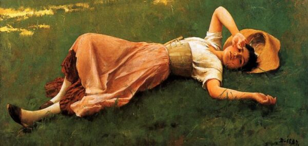 Siesta b by Frank Duveneck, hand-painted oil painting reproduction