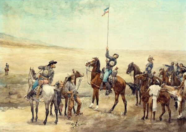 Signaling the Main Command by Frederic Remington, hand-painted oil painting reproduction