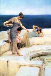 Silver Favourites by Lawrence Alma-Tadema, hand-painted oil painting reproduction