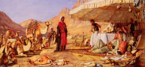 A Frank Encampment In The Desert Of Mount Sinai by John Frederick Lewis, hand-painted oil painting reproduction