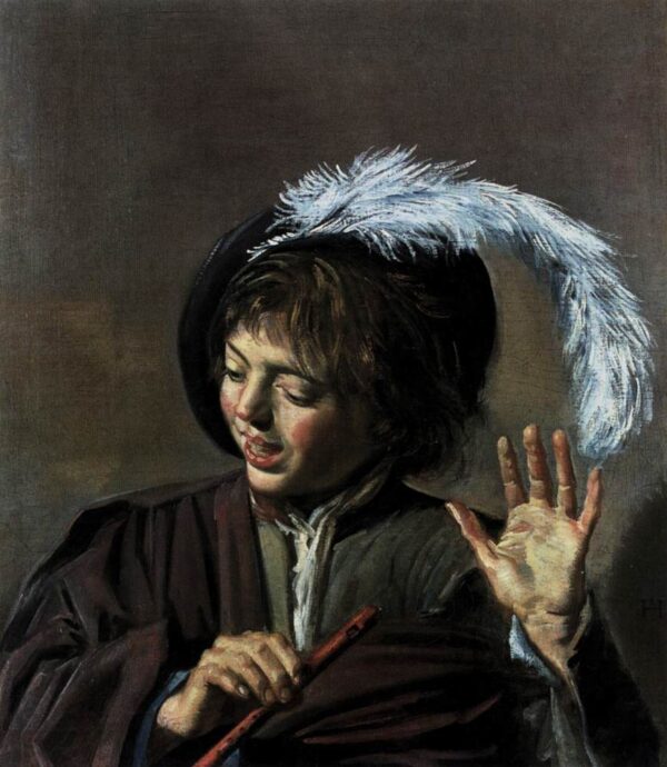 Singing Boy with a Flute by Frans Hals, hand-painted oil reproduction