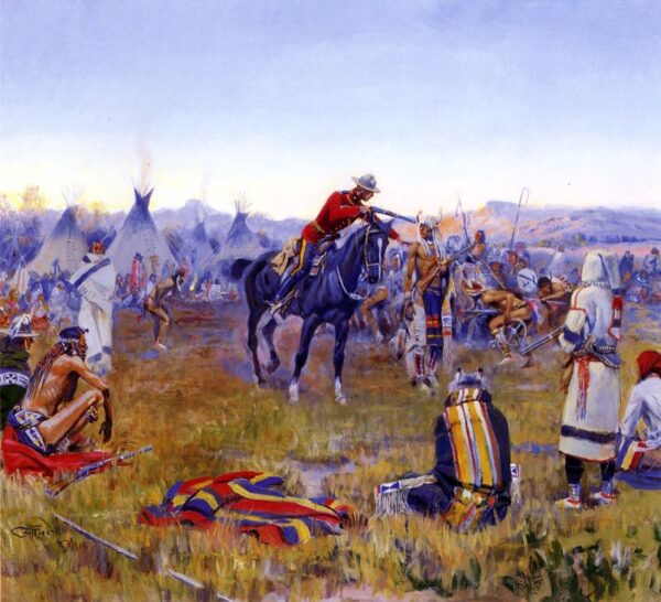 Single Handed by Frederic Remington, hand-painted oil painting reproduction