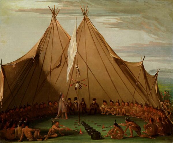 Sioux Dog Feast by George Catlin, hand-painted oil painting reproduction