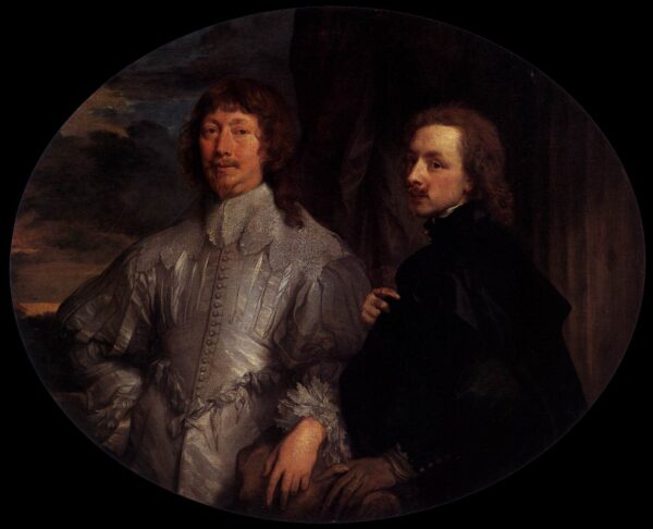 Sir Endymion Porter and the Artist by Sir Anthony van Dyck, hand-painted oil painting reproduction