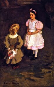 Sister and Brother by Cecilia Beaux, hand-painted oil painting reproduction