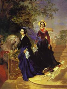 Portrait of the Shishmariov Sisters by Karl Briullov, hand-painted oil painting reproduction