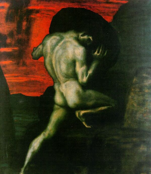 Sisyphus by Franz von Stuck, hand-painted oil painting reproduction