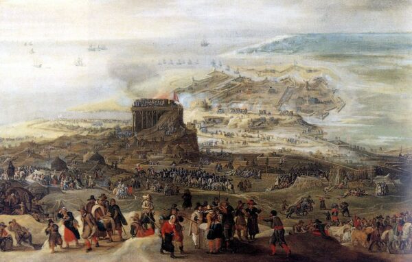 Sitio de Ostende by Pieter Snayers, hand-painted oil painting reproduction