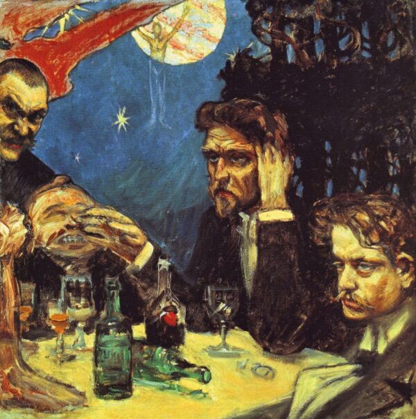 The Symposium (The Problem), Sketch by Akseli Gallen-Kallela, hand-painted oil painting reproduction