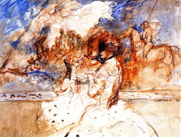 Sketch for a Silk Design by Charles Conder, hand-painted oil painting reproduction