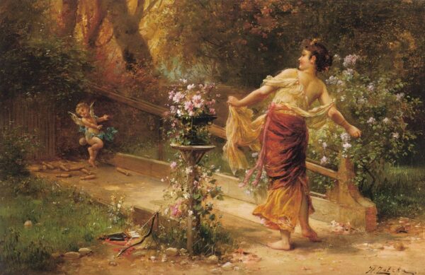 Skittles by Hans Zatzka, hand-painted oil painting reproduction