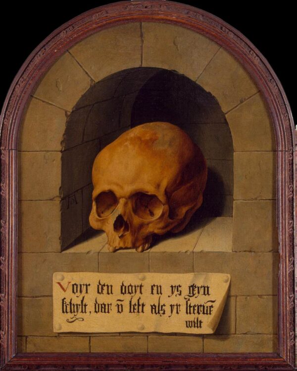 Skull in a Niche by Barthel Bruyn, hand-painted oil painting reproduction
