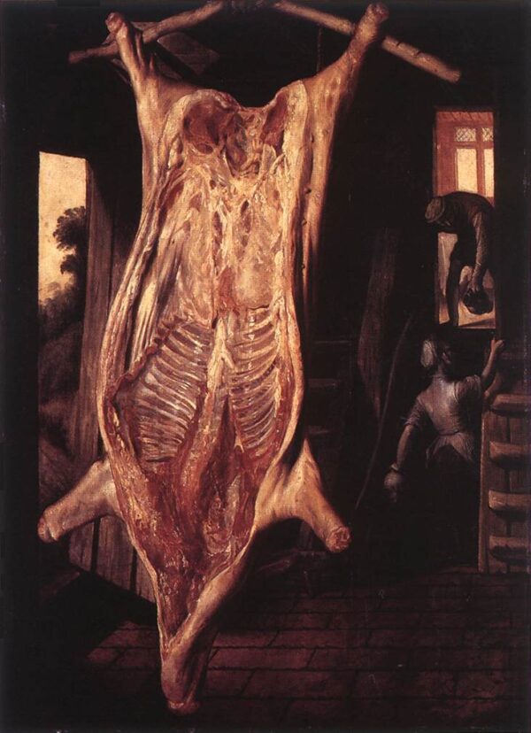Slaughtered Pig by Joachim Beuckelaer, hand-painted oil painting reproduction