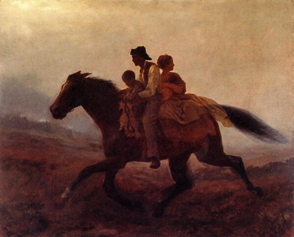 A Ride for Freedom – The Fugitive Slaves by Eastman Johnson, hand-painted oil painting reproduction