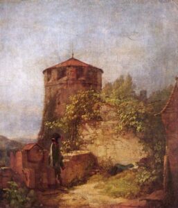 Sleeping Guard Being Awakened by Carl Spitzweg, hand-painted oil painting reproduction