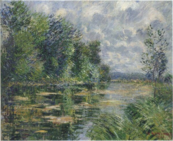 Small Arm of the Seine near Connelle by Gustave Loiseau, hand-painted oil painting reproduction