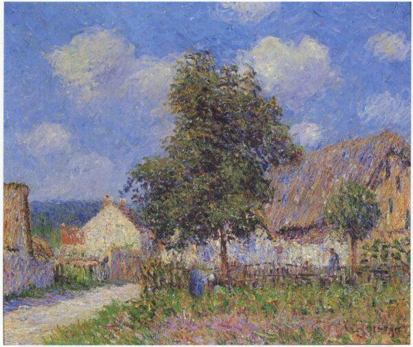 Small Farm at Vaudreuil by Gustave Loiseau, hand-painted oil reproduction