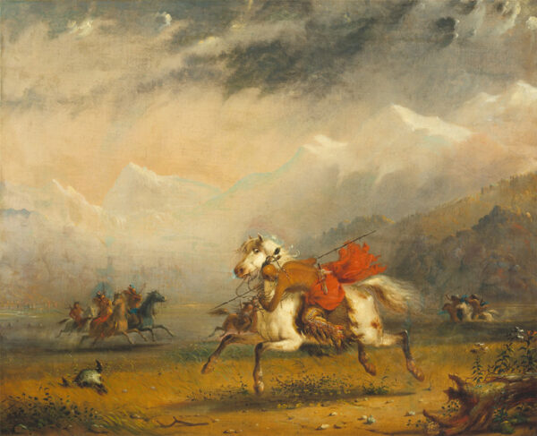 Snake and Sioux Indians on Warpath by Alfred Jacob Miller, hand-painted oil painting reproduction